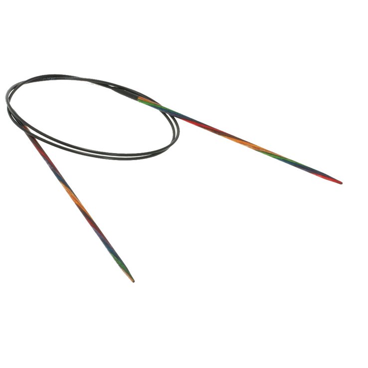 Lana Grossa Rundstricknadel Design-Holz Multicolor St. 2,5/ 80cm
