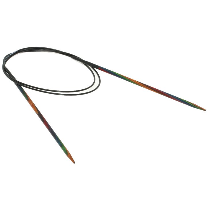 Lana Grossa Rundstricknadel Design-Holz Multicolor St. 3,0/ 80cm