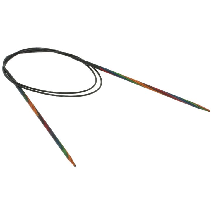 Lana Grossa Rundstricknadel Design-Holz Multicolor St.  3,25/ 80cm