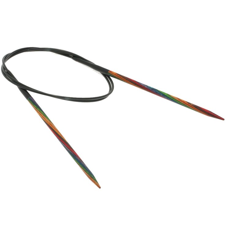 Lana Grossa Rundstricknadel Design-Holz Multicolor St. 4,0/ 80cm