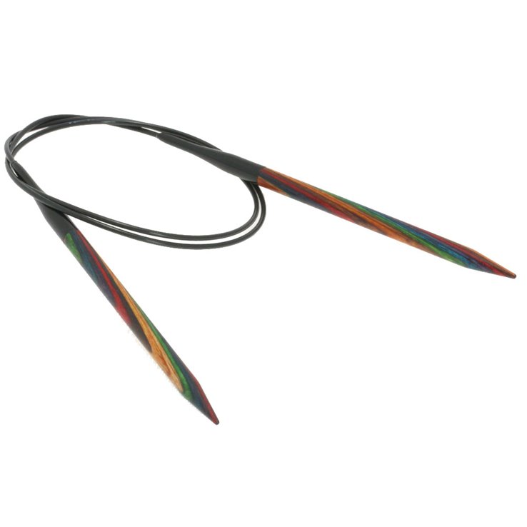 Lana Grossa Rundstricknadel Design-Holz Multicolor St. 6,0/ 80cm