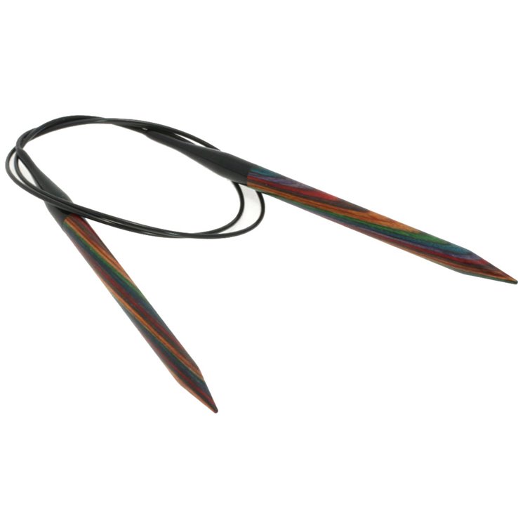 Lana Grossa Rundstricknadel Design-Holz Multicolor St. 8,0/ 80cm