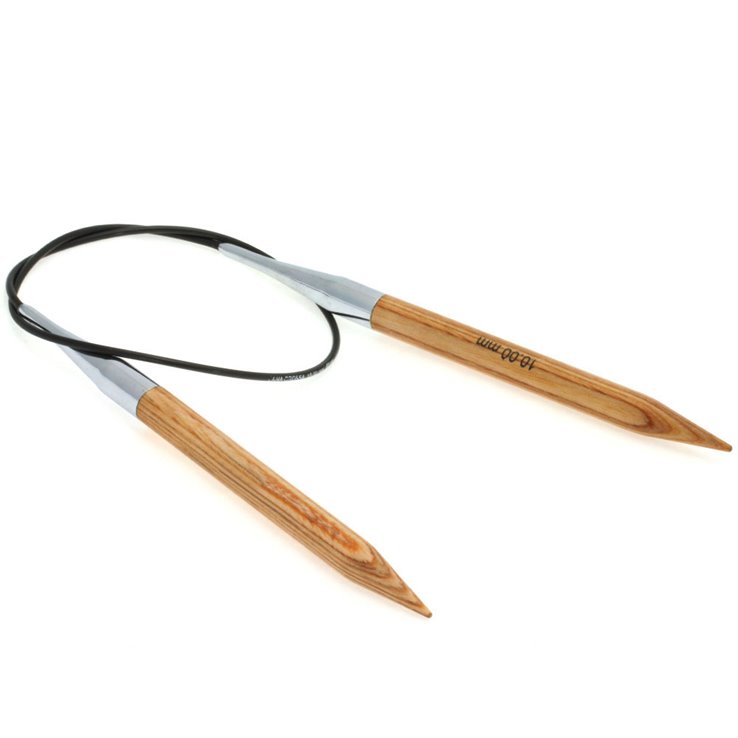 Lana Grossa Rundstricknadel Design-Holz Natur St.10,0/60cm