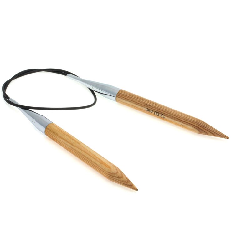 Lana Grossa Rundstricknadel Design-Holz Natur St.12,0/60cm