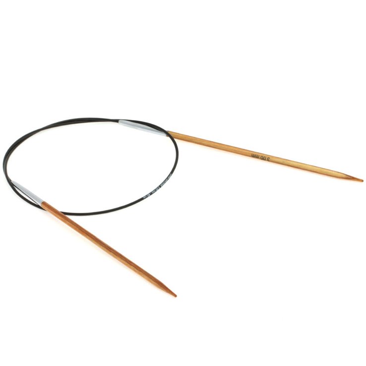 Lana Grossa Rundstricknadel Design-Holz Natur St. 3,0/60cm