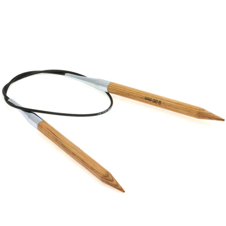 Lana Grossa Rundstricknadel Design-Holz Natur St. 9,0/60cm