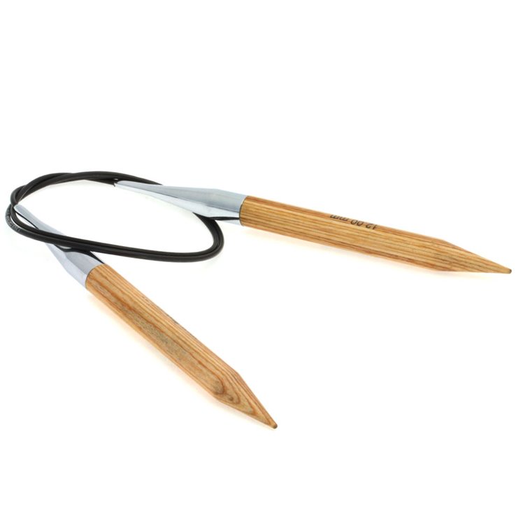 Lana Grossa Rundstricknadel Design-Holz Natur St.12,0/80cm