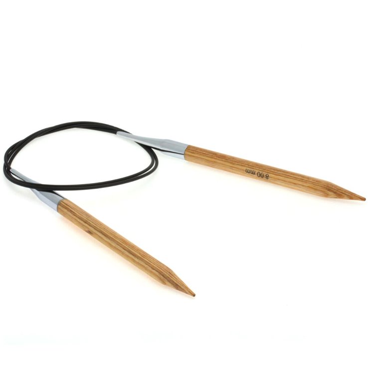 Lana Grossa Rundstricknadel Design-Holz Natur St. 8,0/80cm