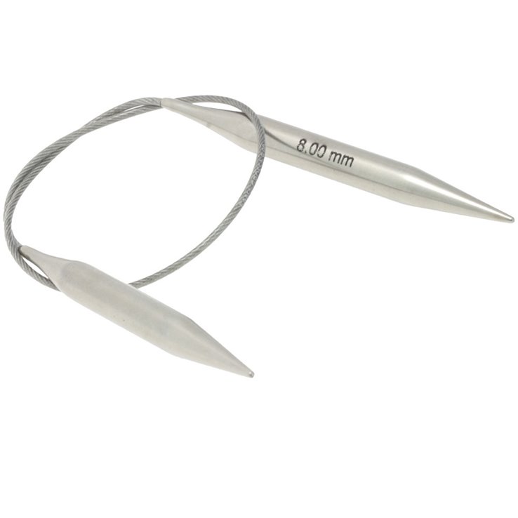 Lana Grossa Rundstricknadel Edelstahl St.  8,0/ 40cm