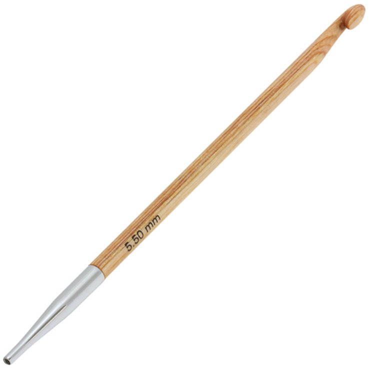 Lana Grossa Tunesische Häkelnadel Design-Holz St. 5,5