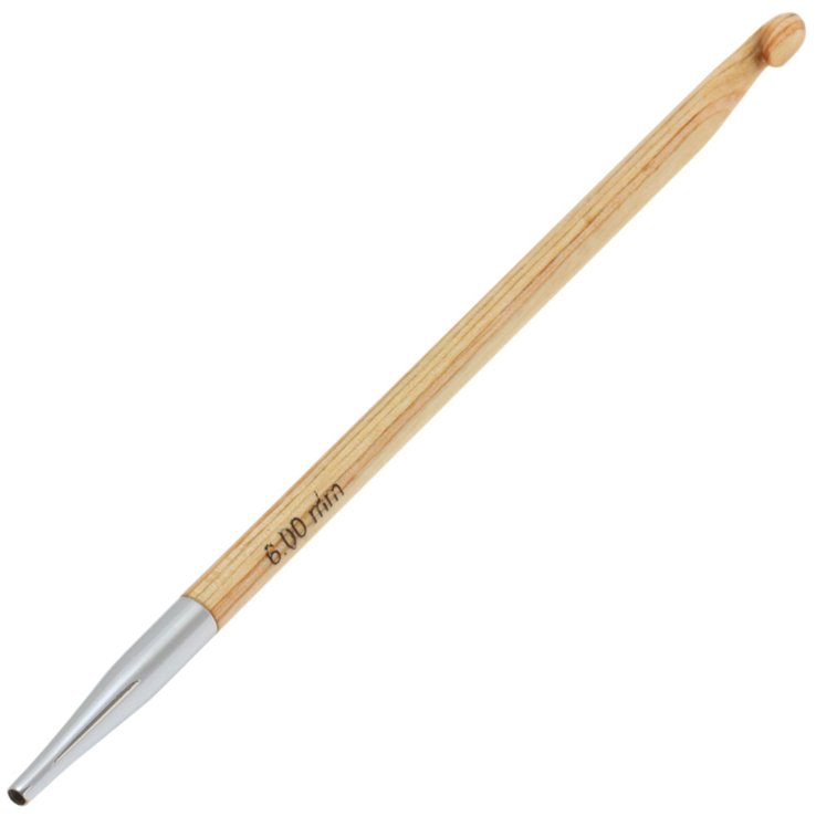 Lana Grossa Tunesische Häkelnadel Design-Holz St. 6,0